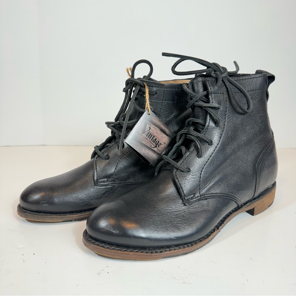 Walkover Vintage Collection Black Leather Boots Us 8.5